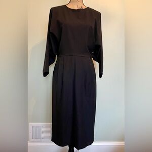 Pashmina Black Long Sleeve Dress